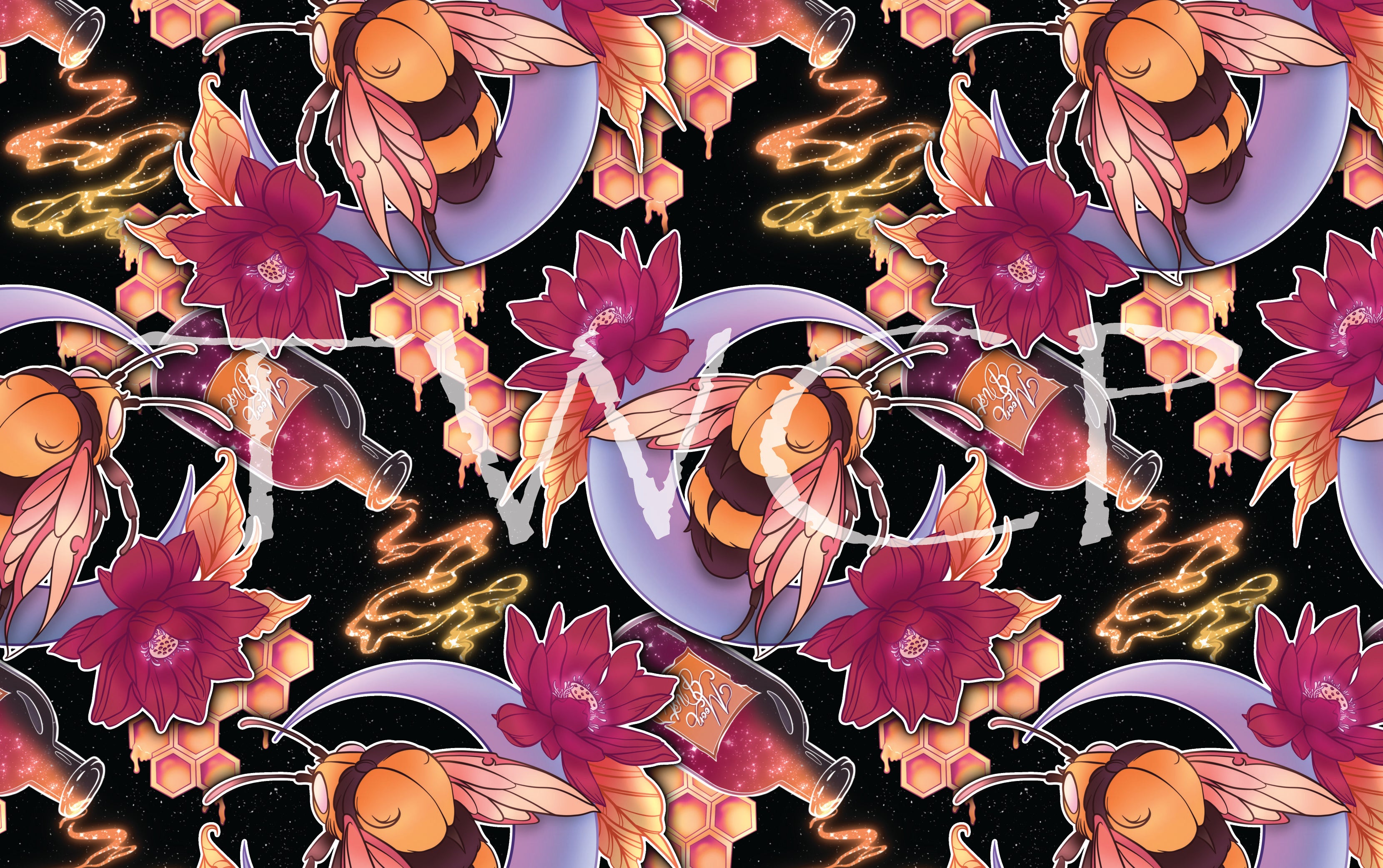 Whimsy Pixie Designs - Moon Bee Black