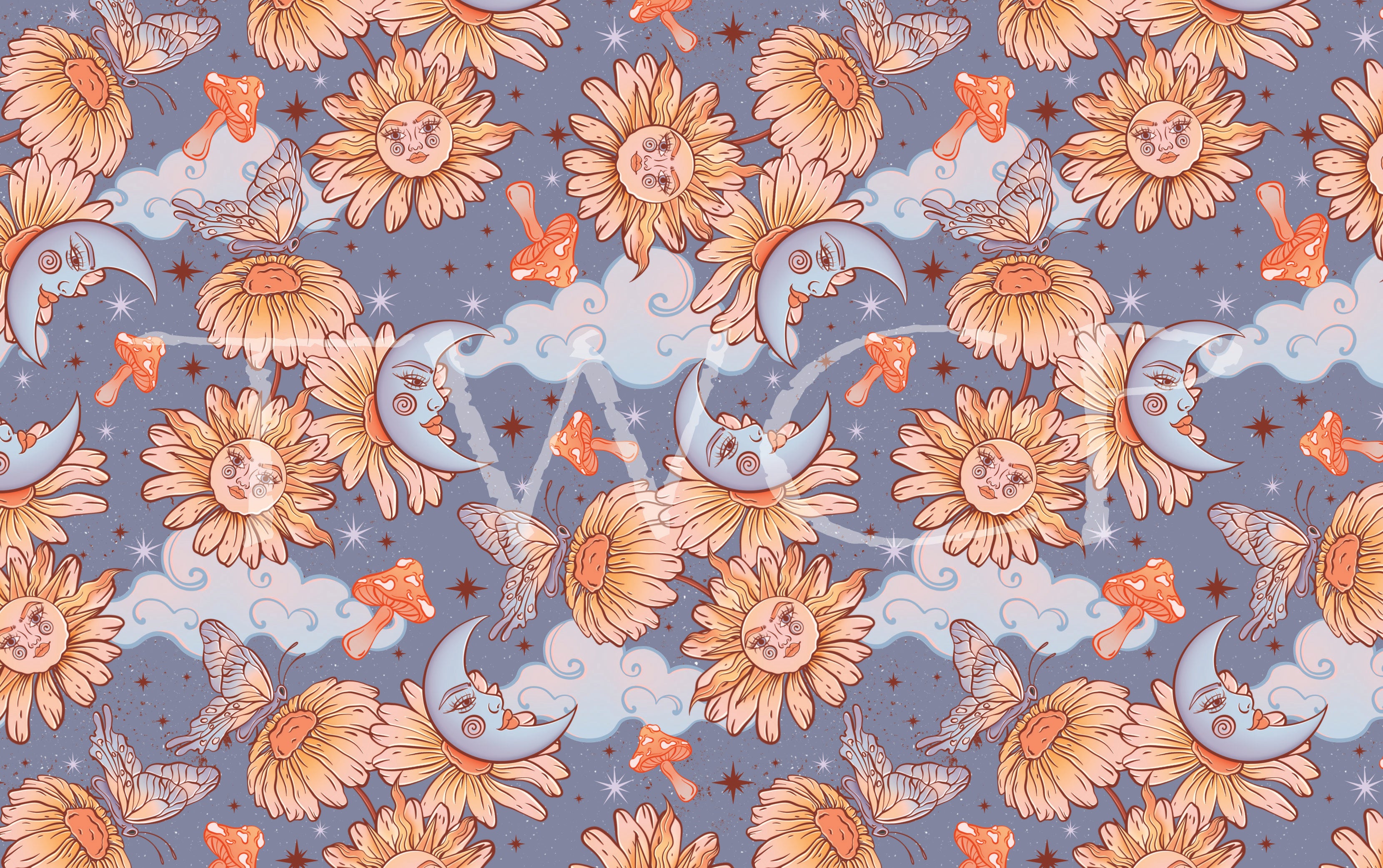 Whimsy Pixie Designs - Moon Flower Dreams Dusty Blue