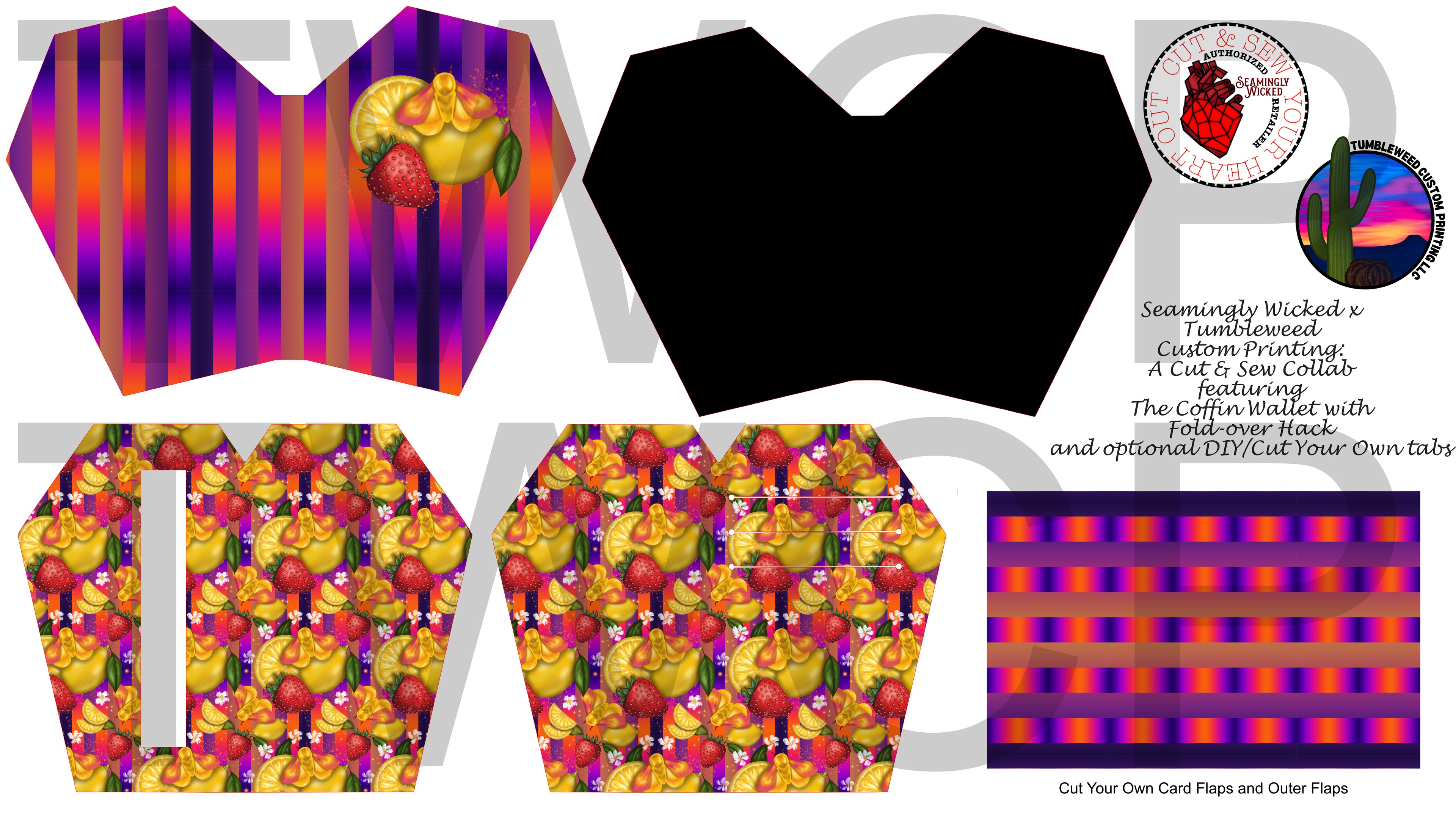 Seamingly Wicked - Claudia Bifold Wallet - Strawberry Lemonade