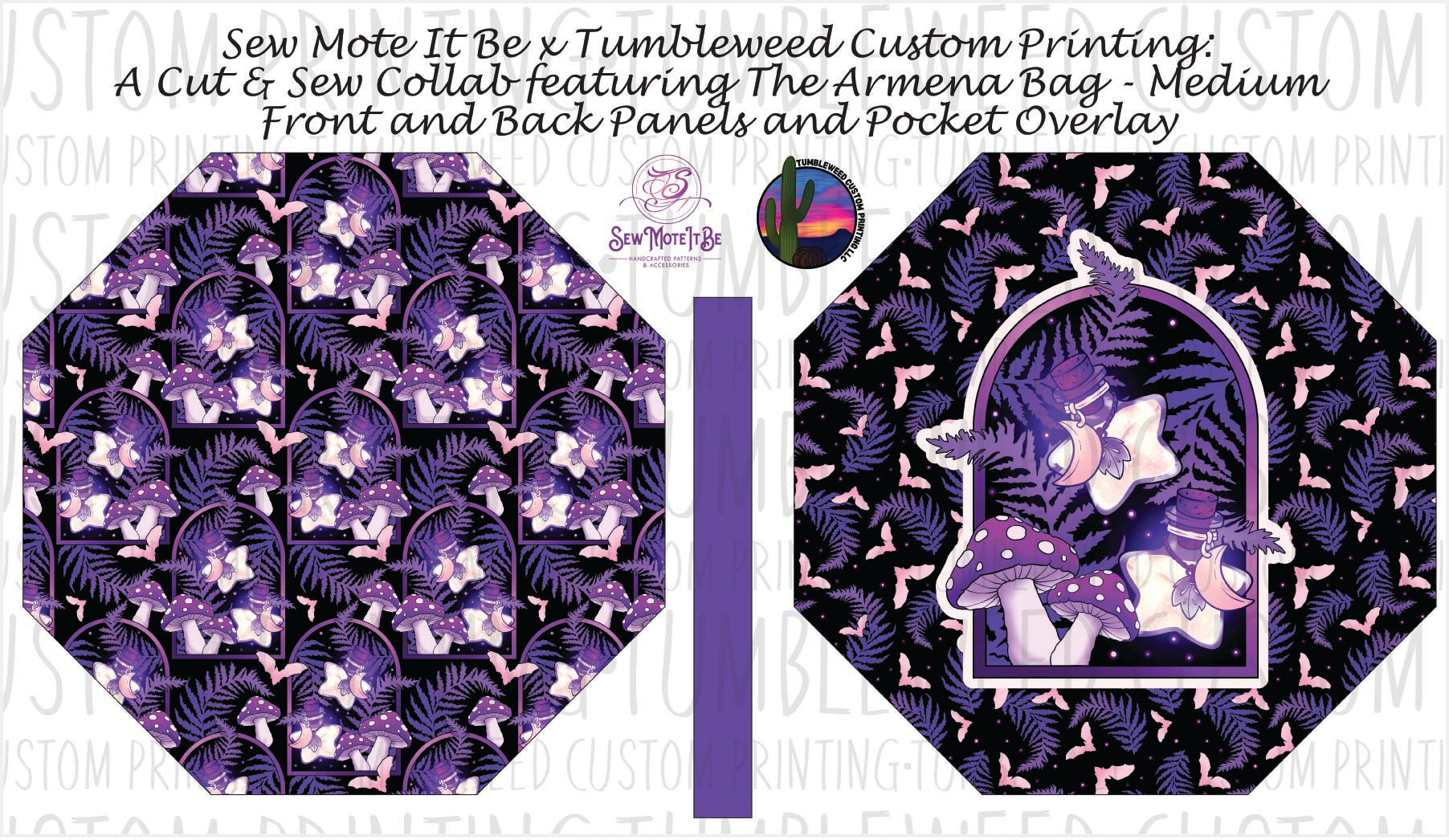 Sew Mote It Be - Armena Octagon Bag - Whimsy Grove Twilight 1