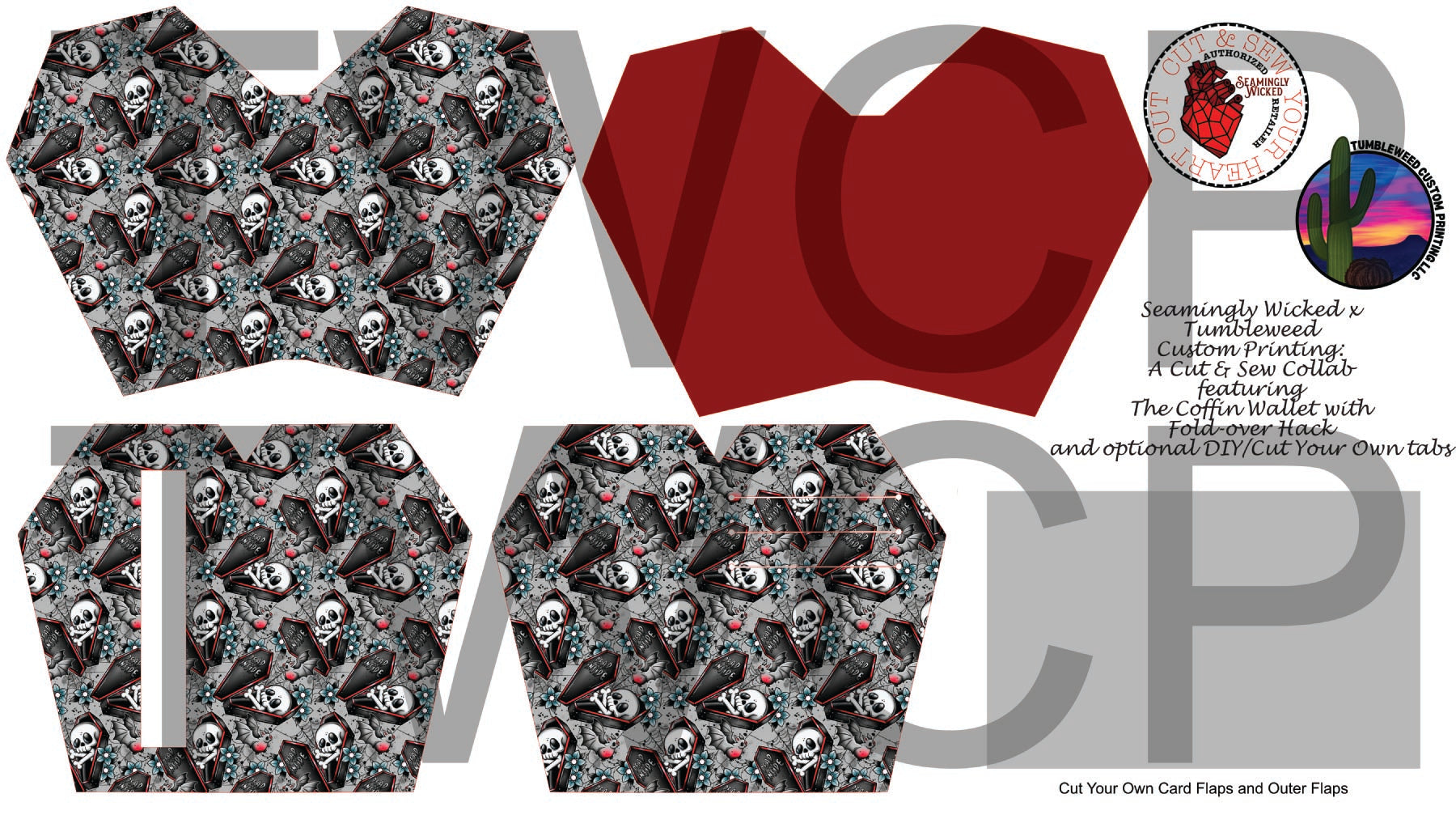 Seamingly Wicked - Claudia Bifold Wallet - Coffin 2