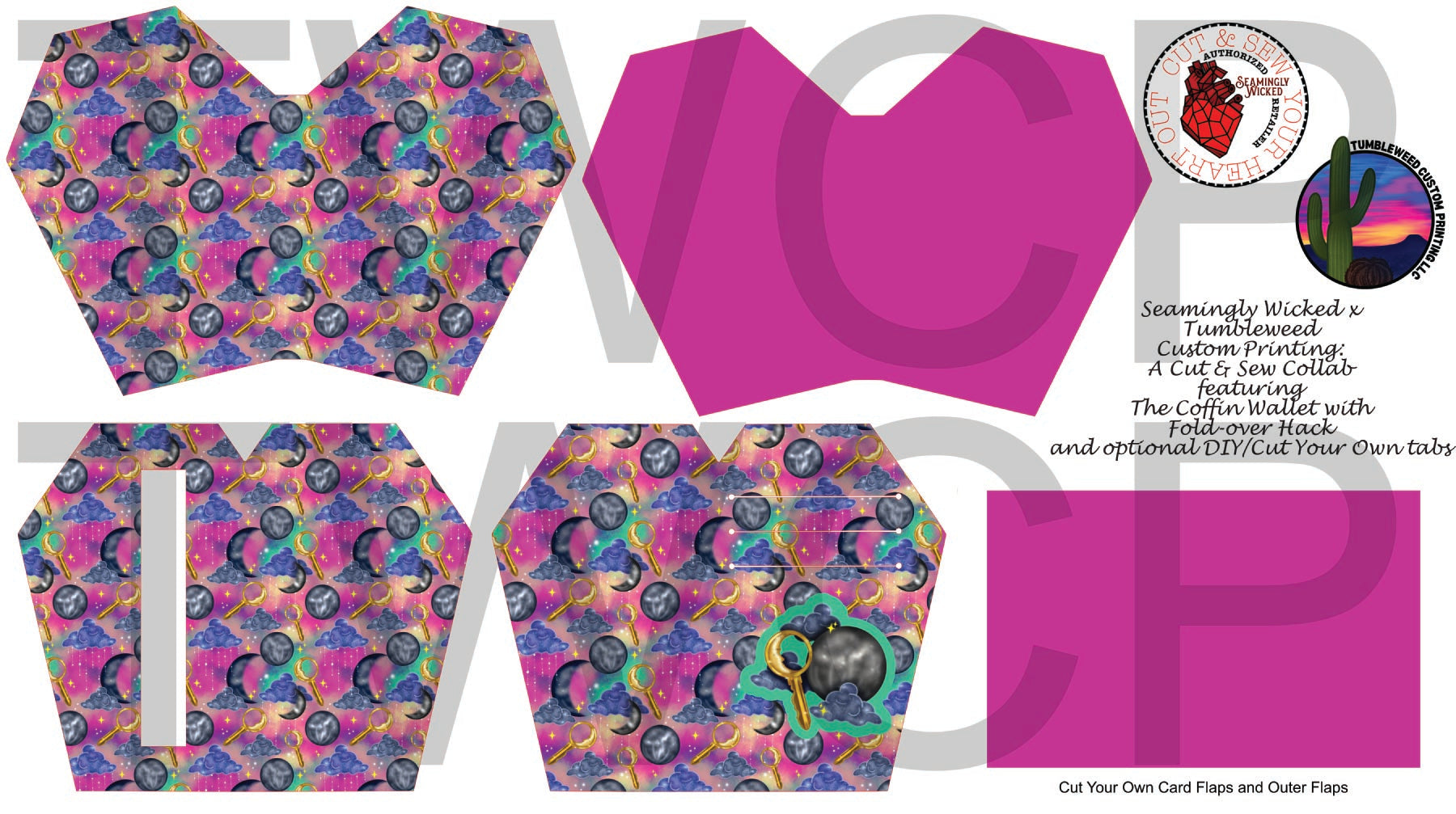 Seamingly Wicked - Claudia Bifold Wallet - Key to the Moon