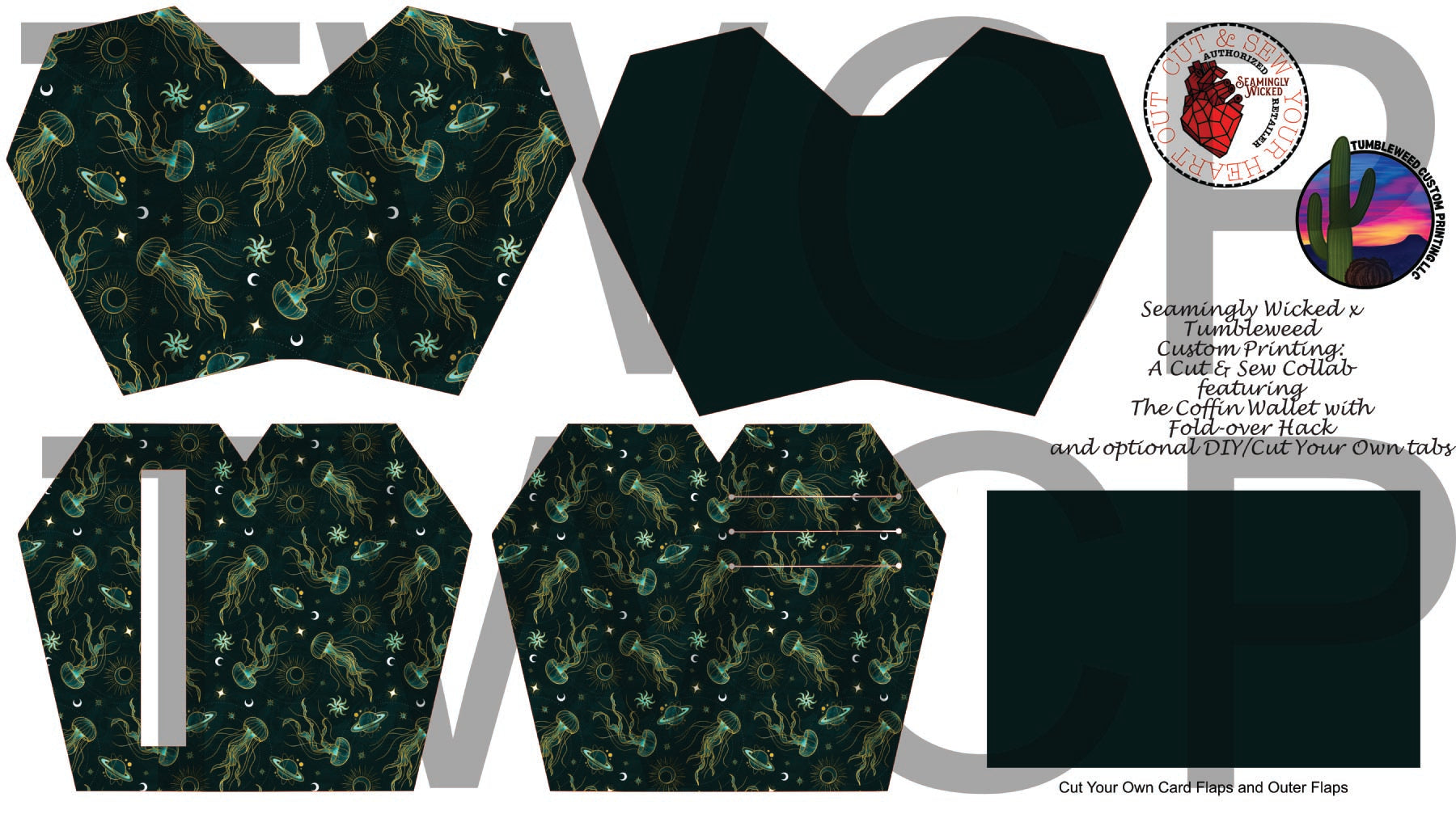 Seamingly Wicked - Claudia Bifold Wallet - Cnidaria