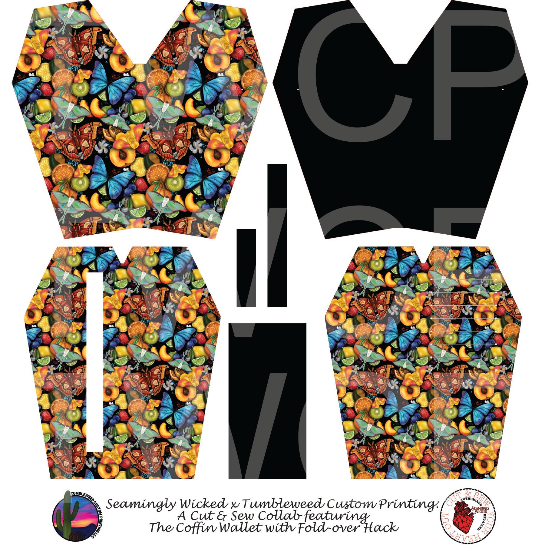 Seamingly Wicked - Coffin Wallet - Fruit Fly