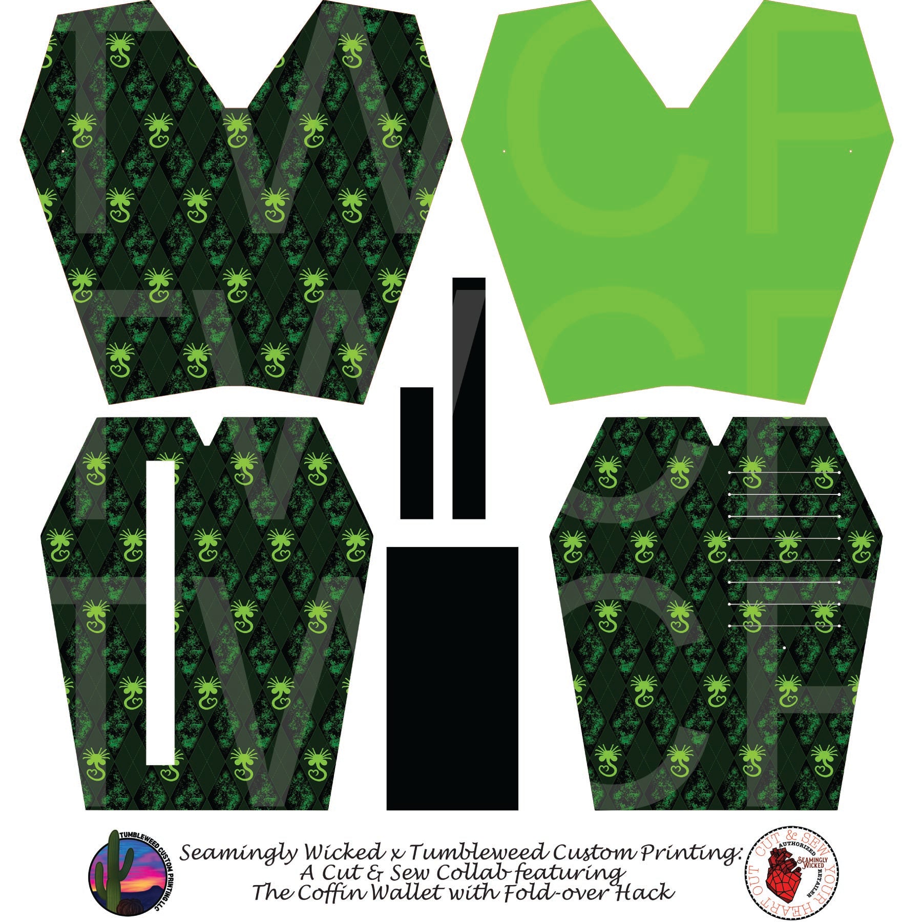 Seamingly Wicked - Coffin Wallet - Hugger Alien