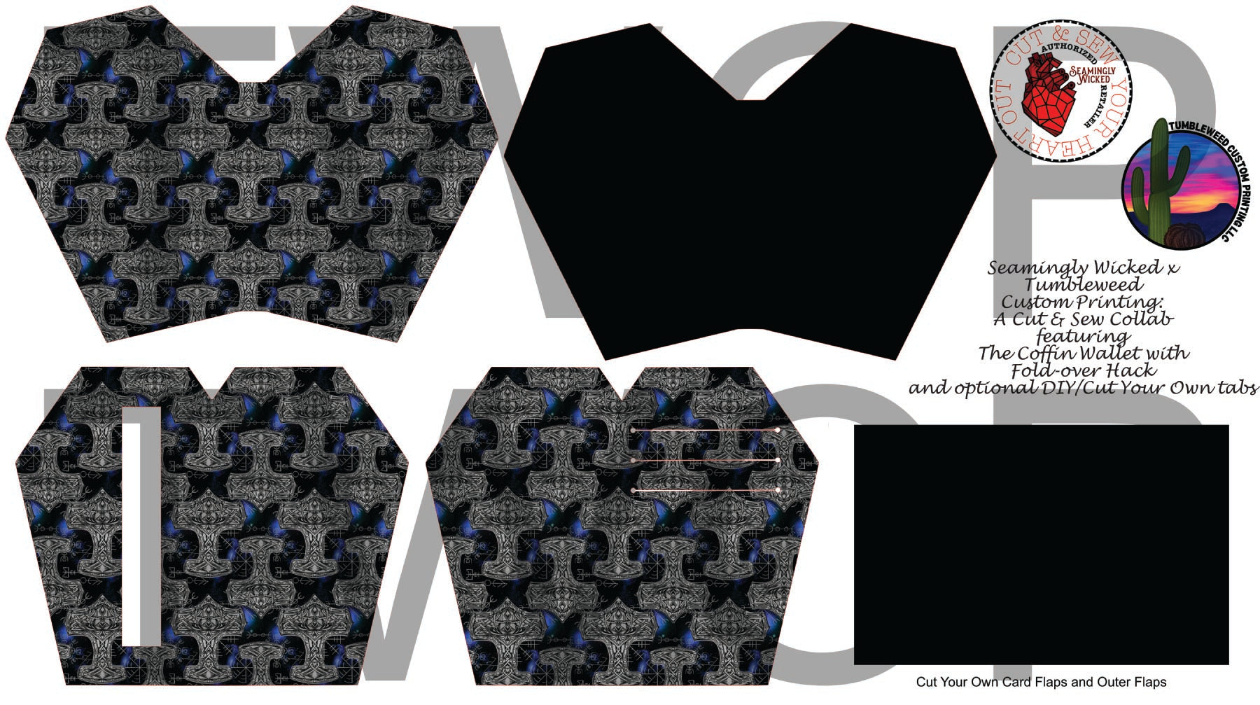 Seamingly Wicked - Claudia Bifold Wallet - Viking Hammer Grey