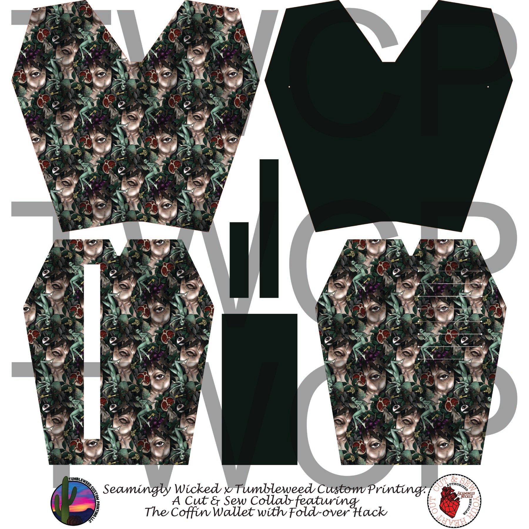 Seamingly Wicked - Coffin Wallet - Pale Brunch