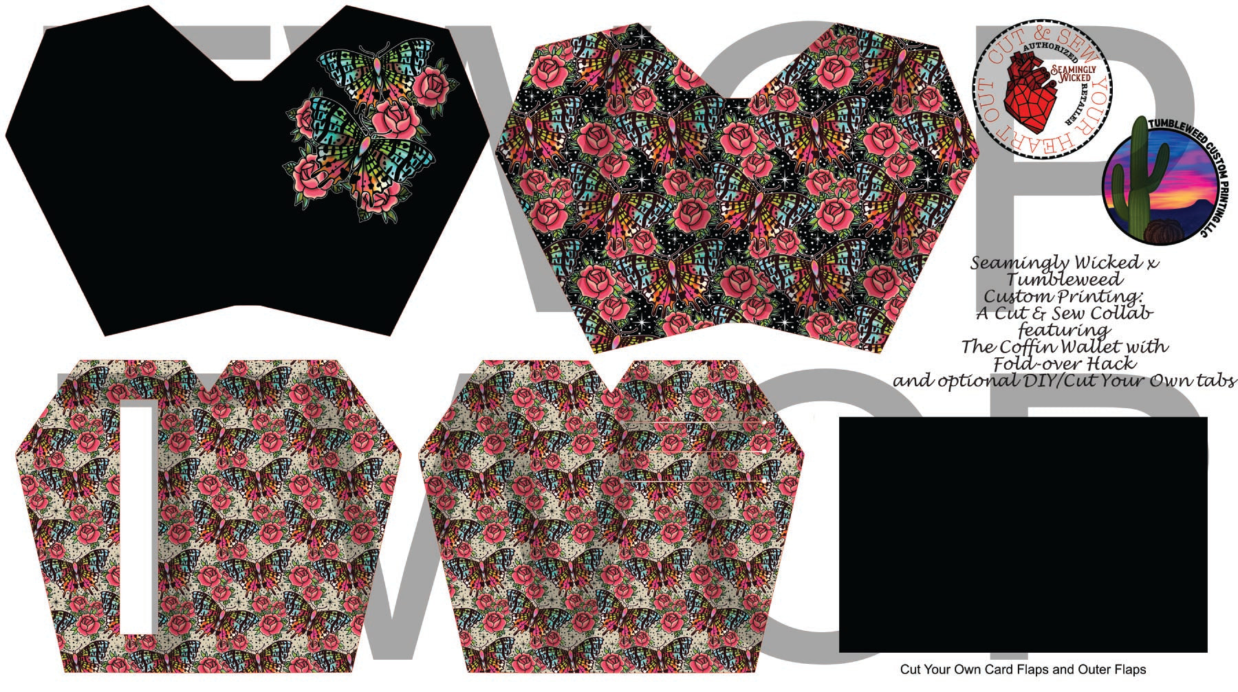 Seamingly Wicked - Claudia Bifold Wallet - Butterfly