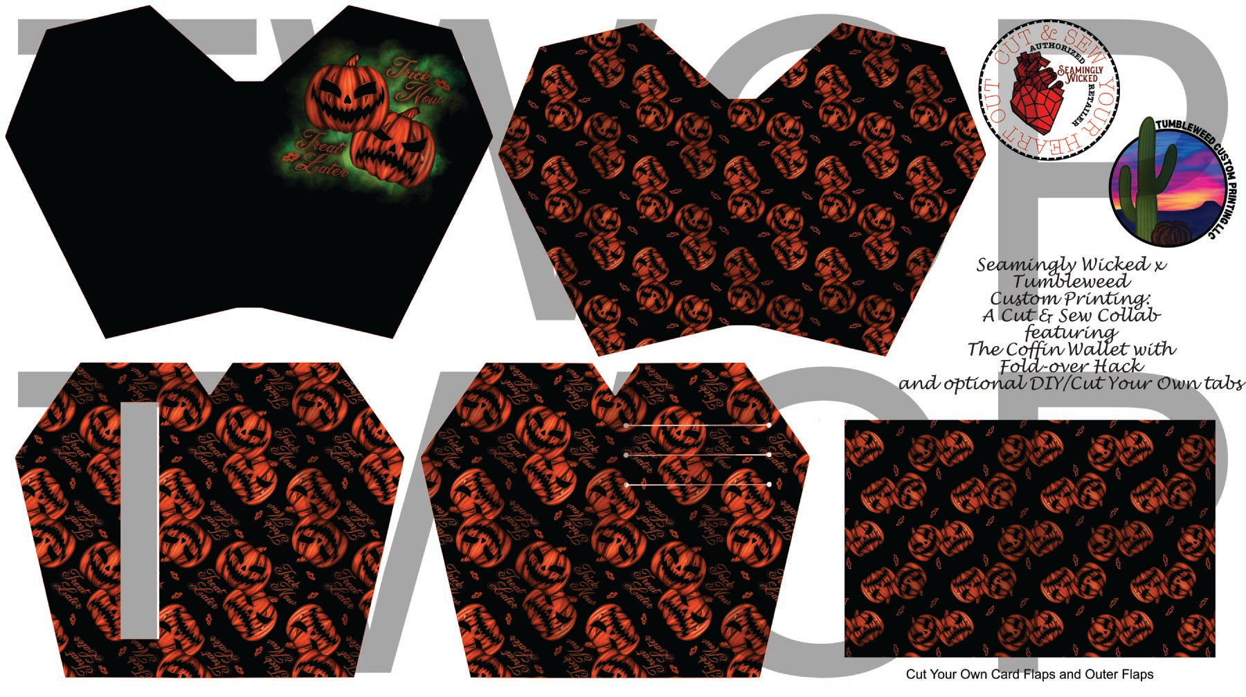 Seamingly Wicked - Claudia Bifold Wallet - Trick Now Treat Later Orange