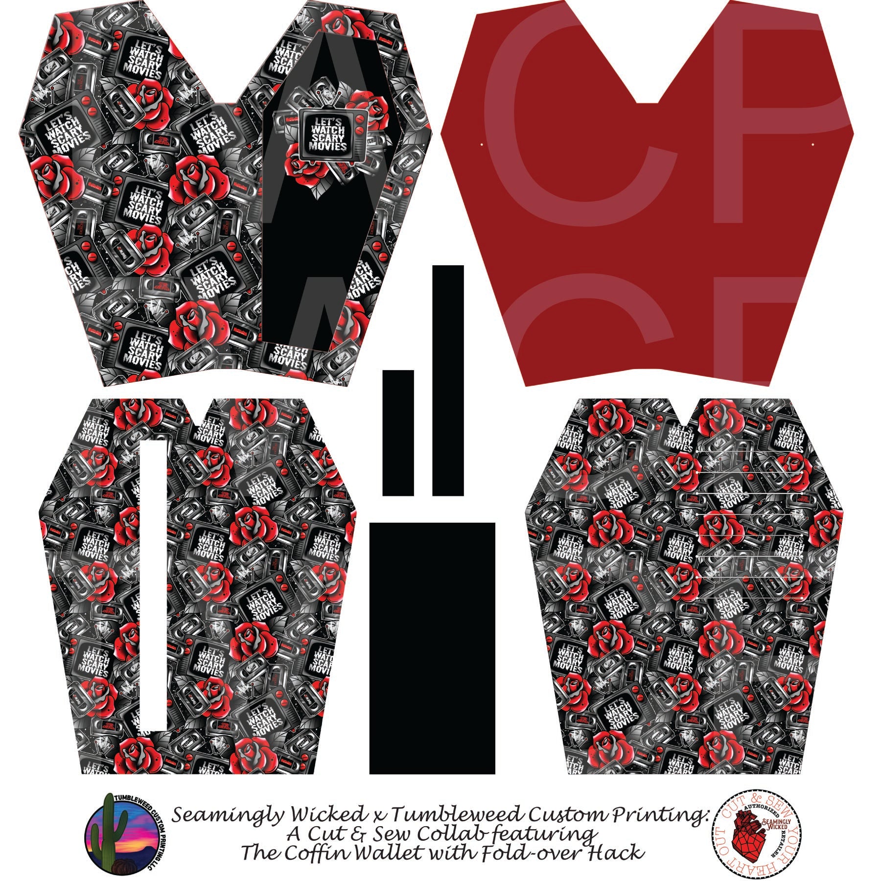 Seamingly Wicked - Coffin Wallet - Let's Watch Scary Movies