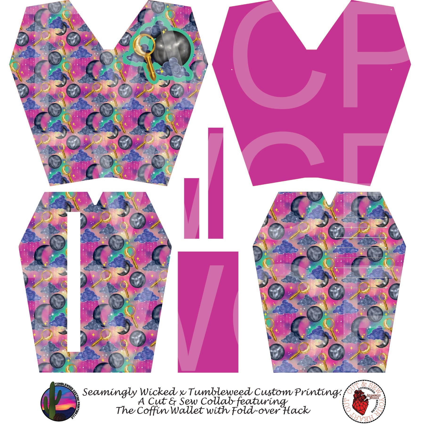 Seamingly Wicked - Coffin Wallet - Key to the Moon