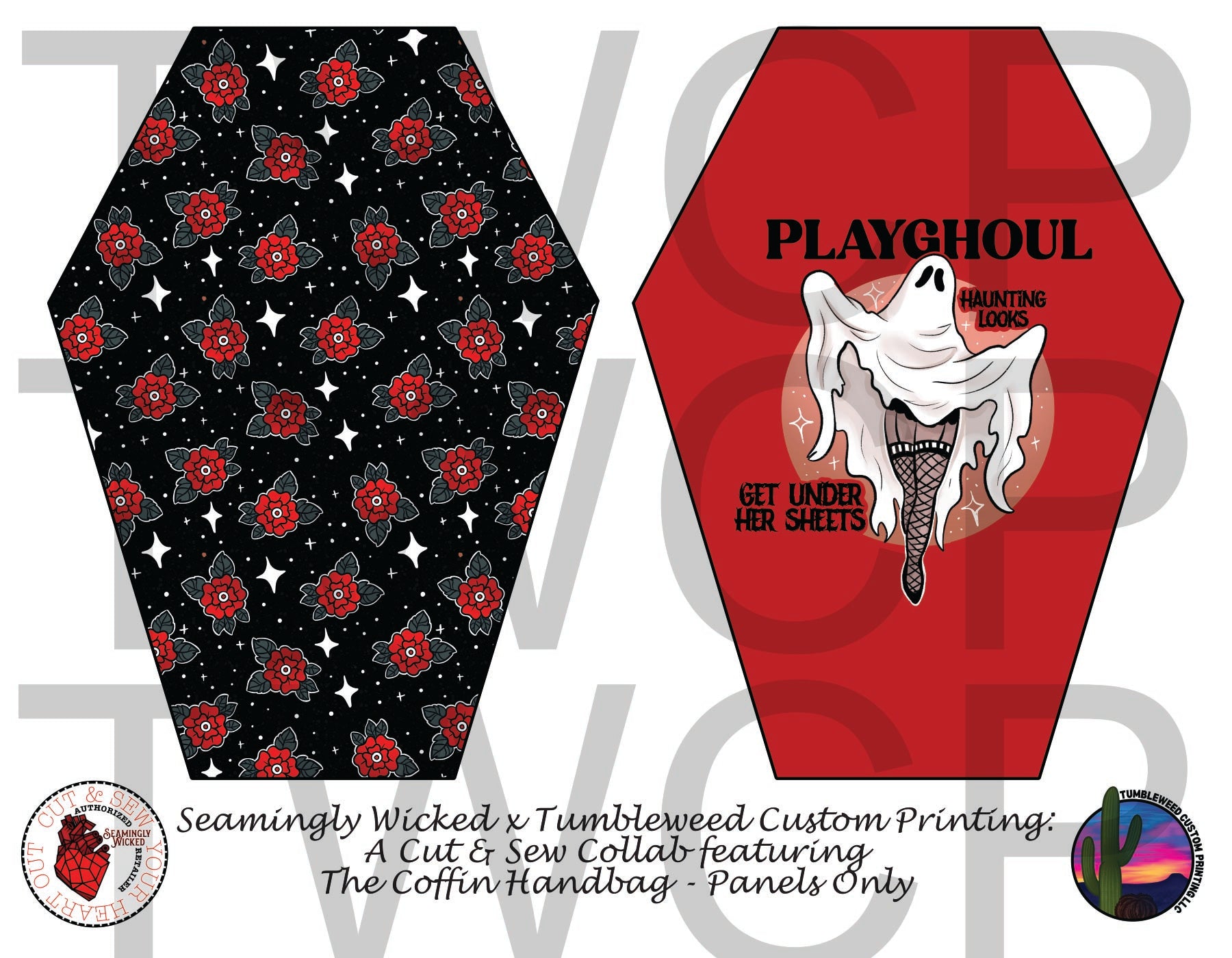 Seamingly Wicked - Coffin Handbag - Playghoul Ghost