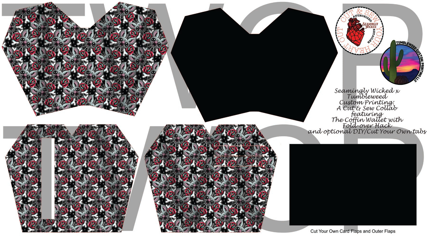 Seamingly Wicked - Claudia Bifold Wallet - Bats