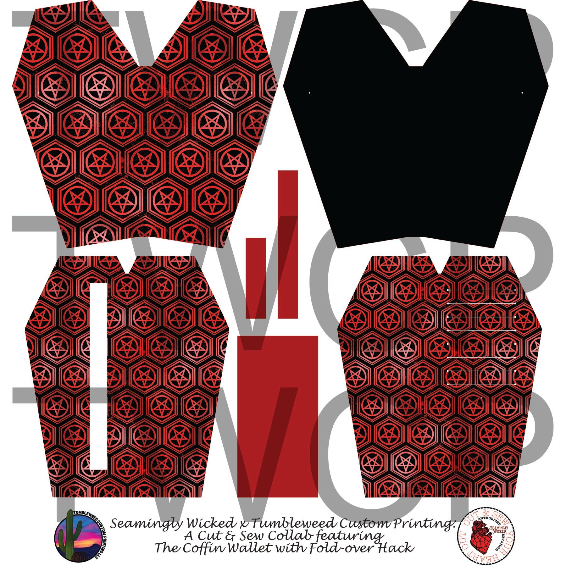 Seamingly Wicked - Coffin Wallet - Hex