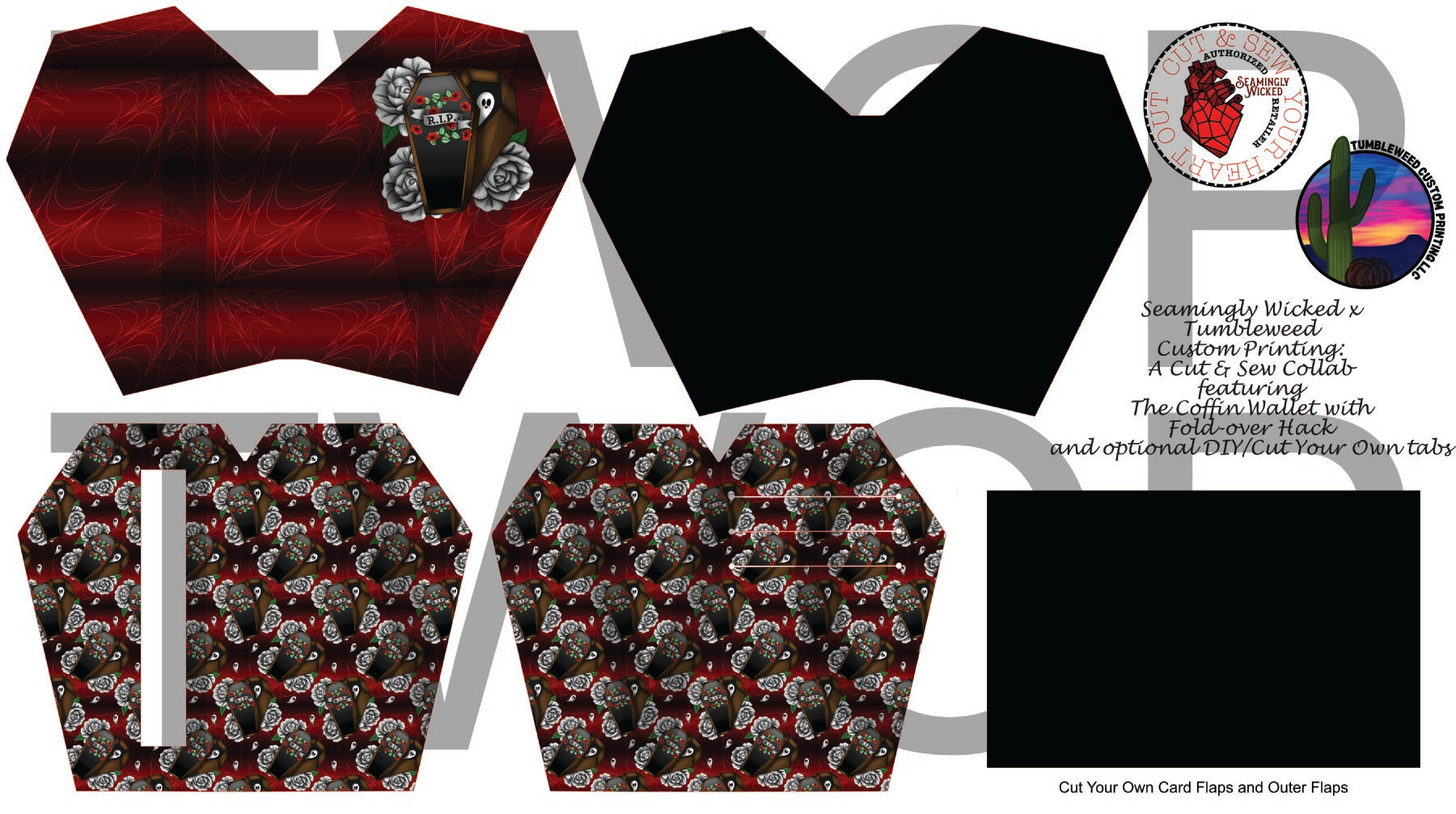 Seamingly Wicked - Claudia Bifold Wallet - Coffin