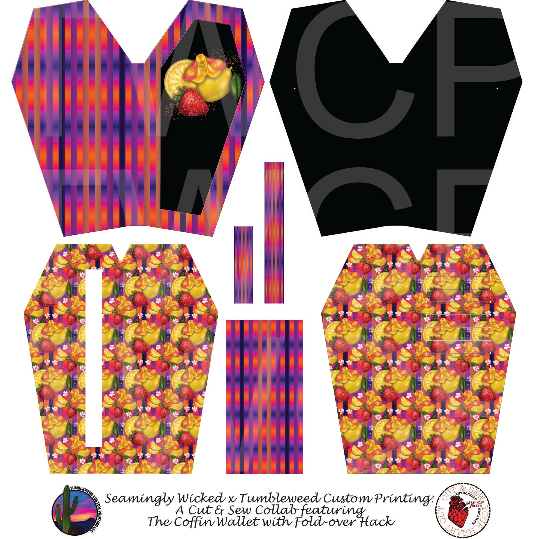 Seamingly Wicked - Coffin Wallet - Strawberry Lemondade