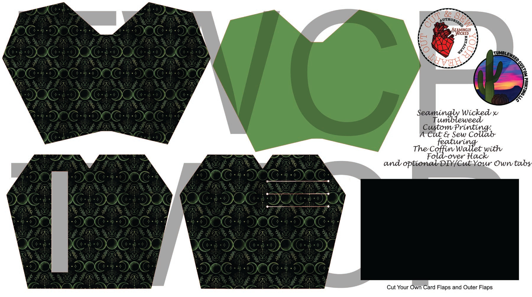 Seamingly Wicked - Claudia Bifold Wallet - Forest Moon