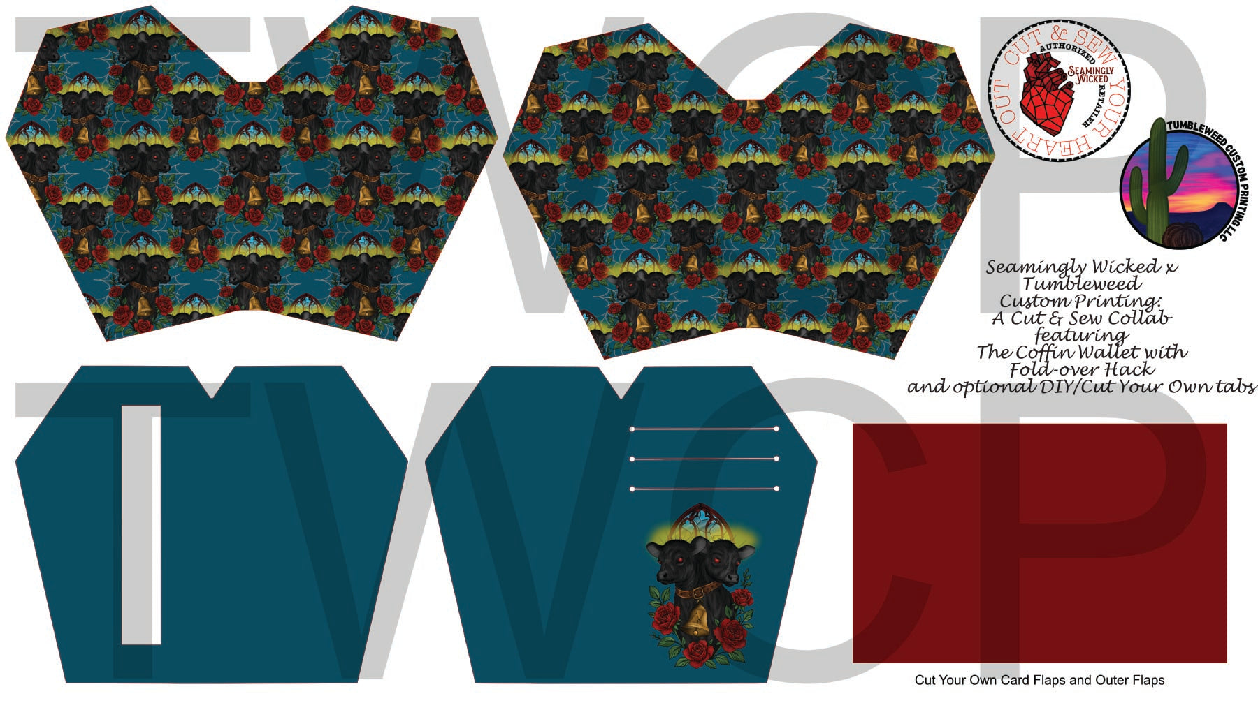 Seamingly Wicked - Claudia Bifold Wallet - Cow