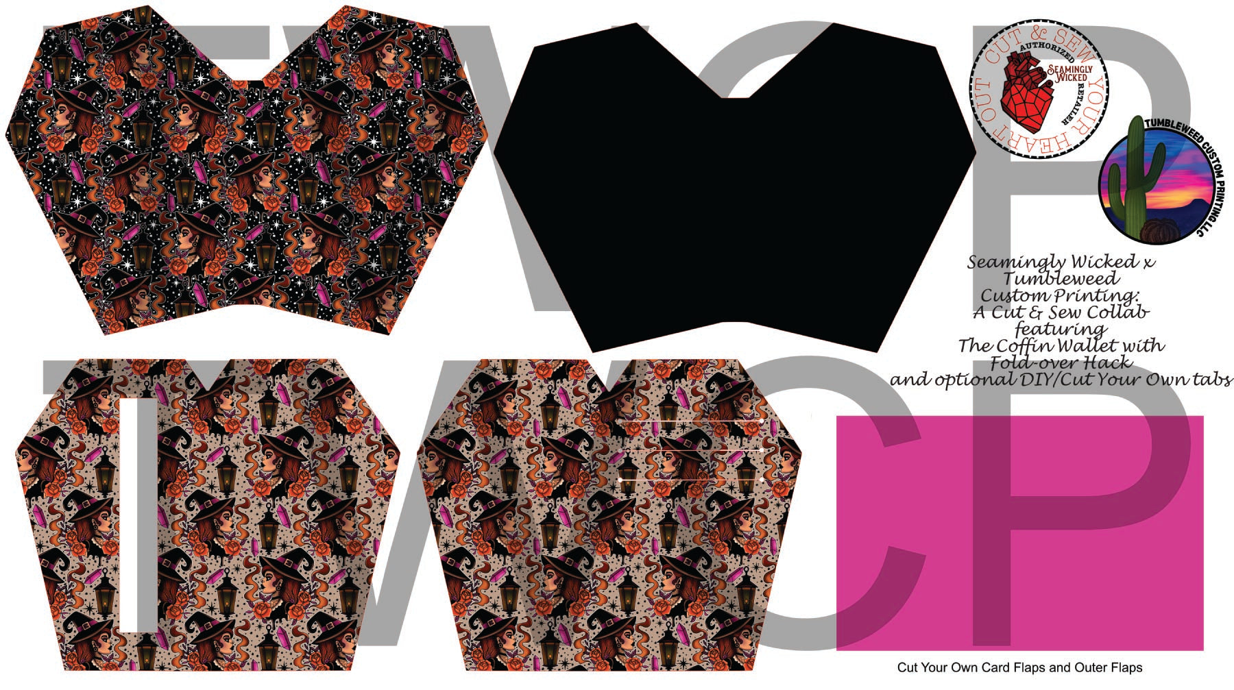 Seamingly Wicked - Claudia Bifold Wallet - Witch