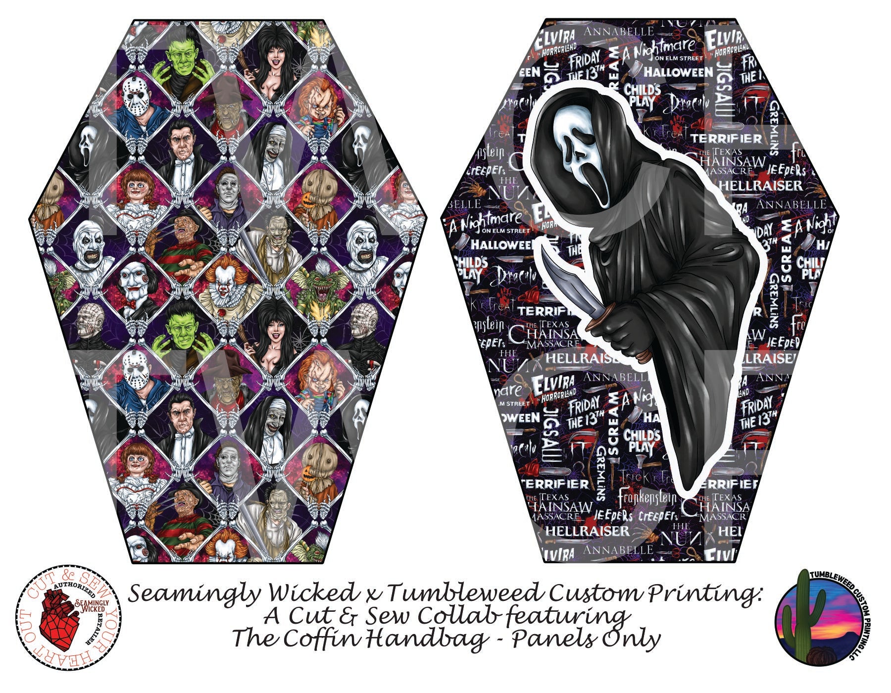 Seamingly Wicked - Coffin Handbag - Scream